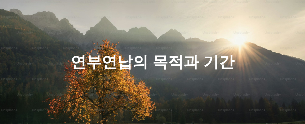 연부연납의 목적과 기간