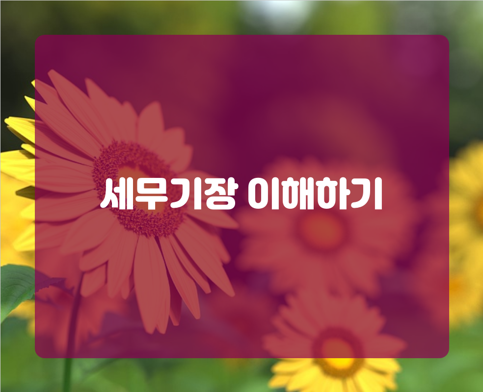 세무기장 이해하기